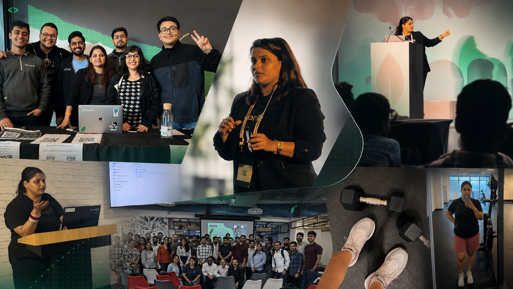 Aasawari speaking at conferences and working with developer communities