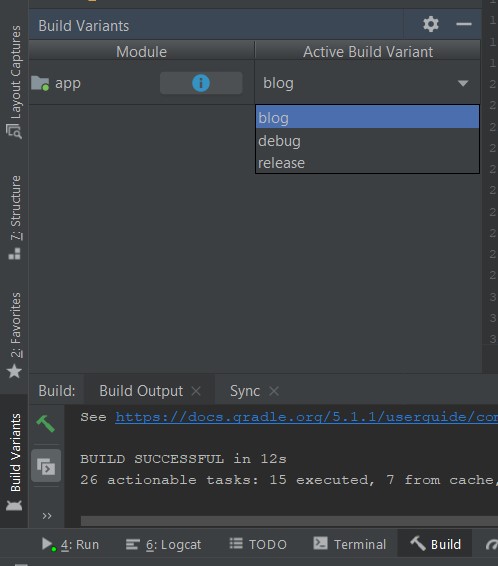 Android gradle variants