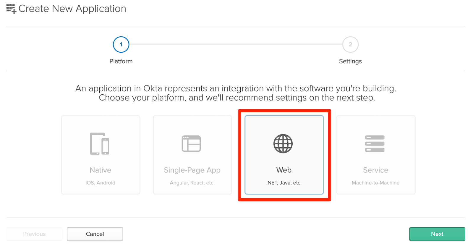Okta Web Application
