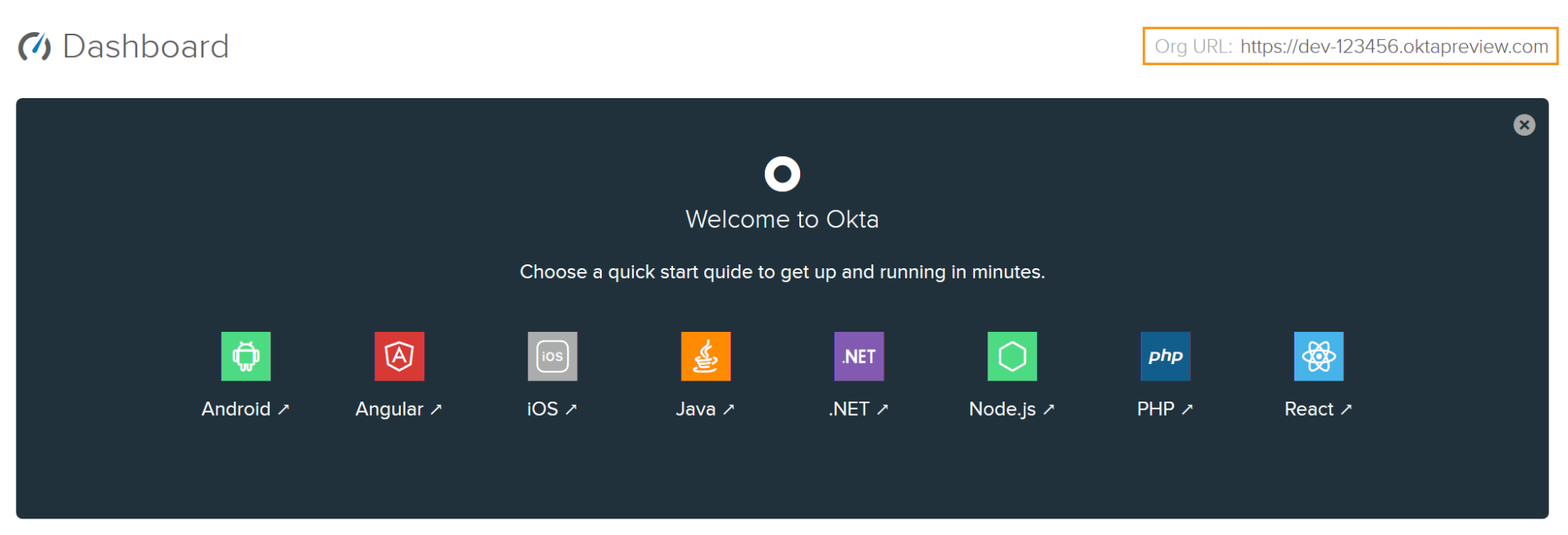 Okta Dashboard