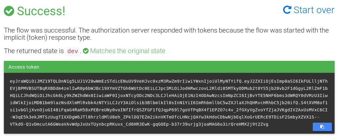 Generated Token