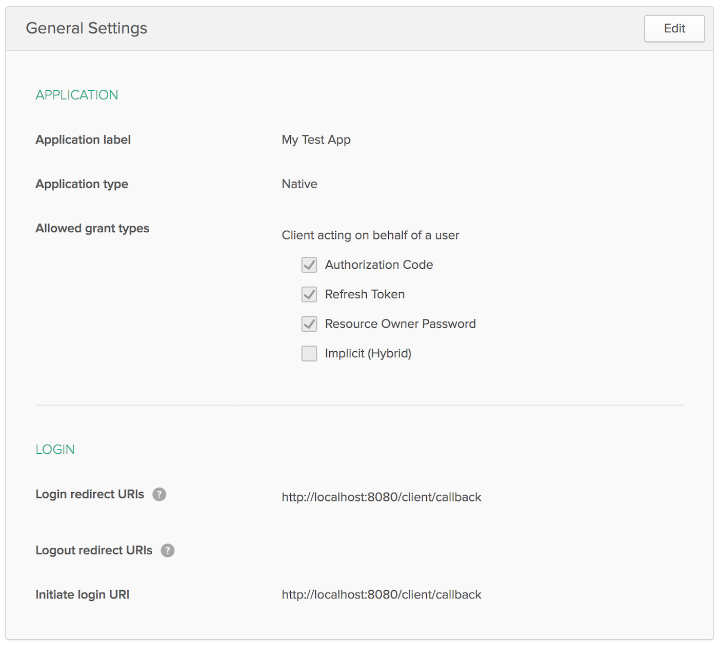 Native App Settings