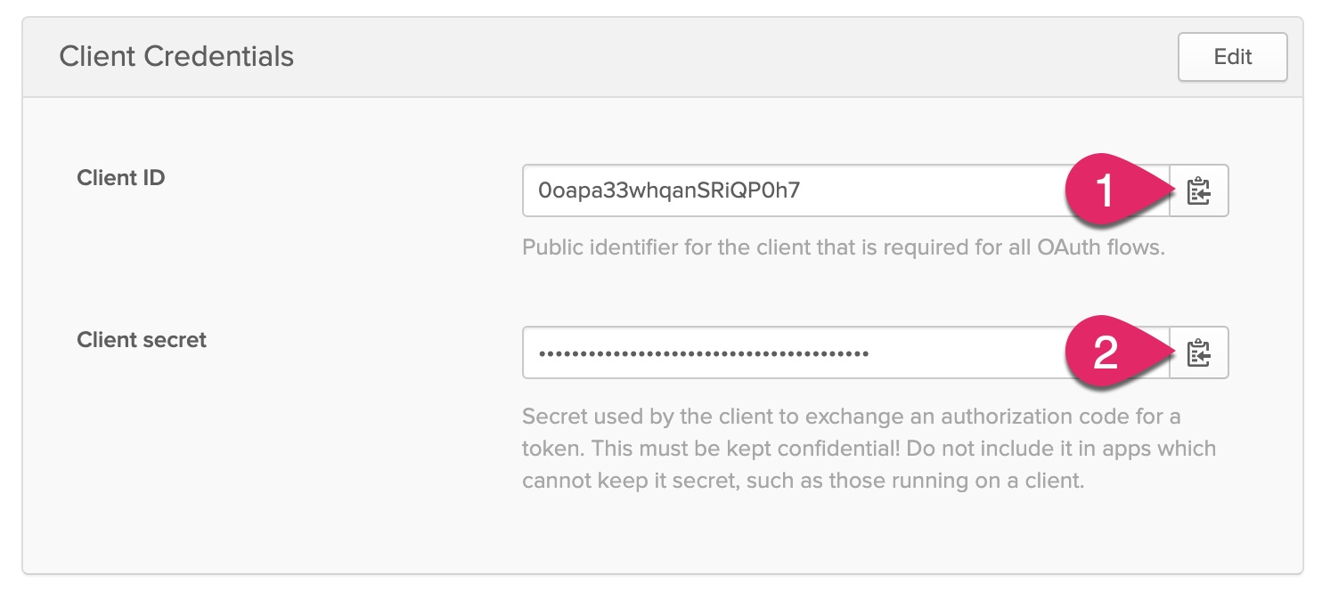 Client credentials