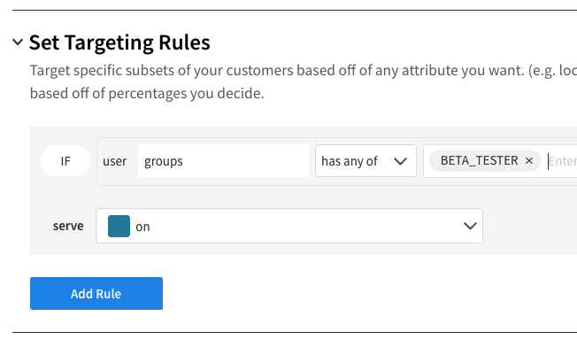 split targetting rules