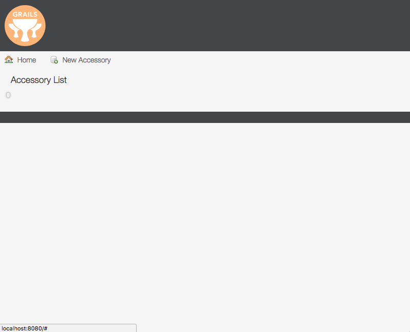 Empty accessory list view