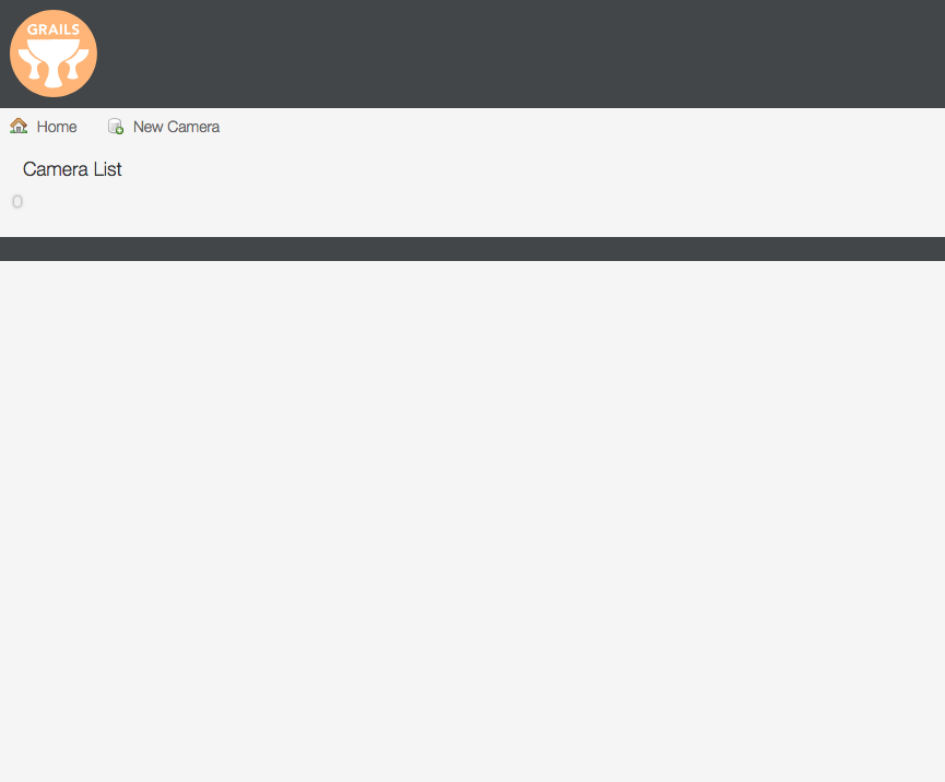 Empty camera list view