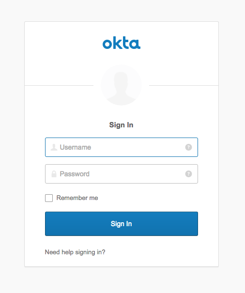 Okta Sign In