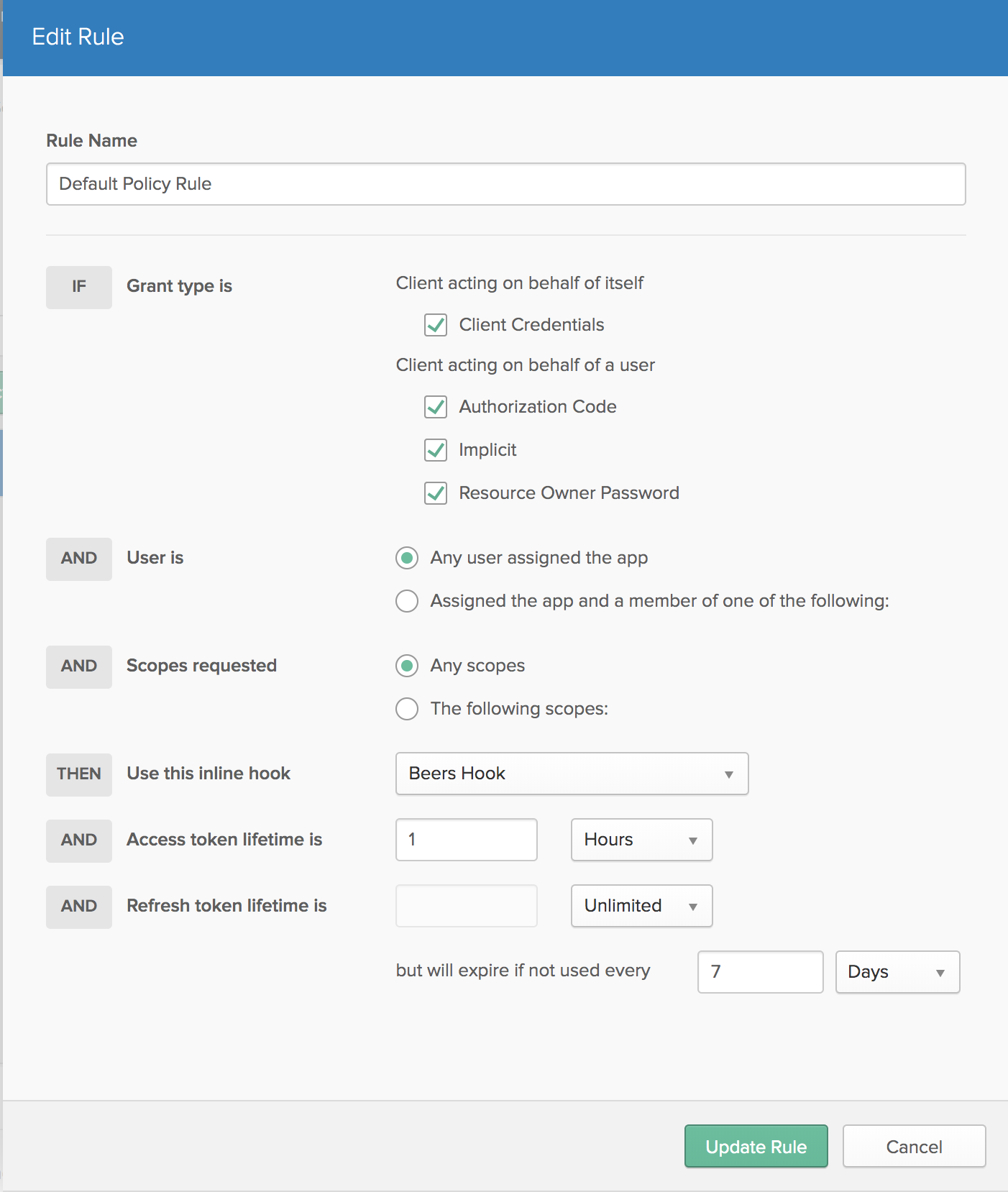 auth server rule