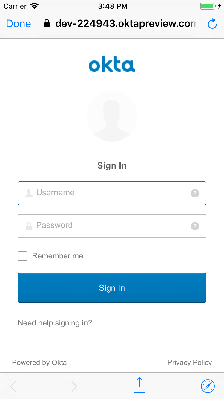 Okta Login