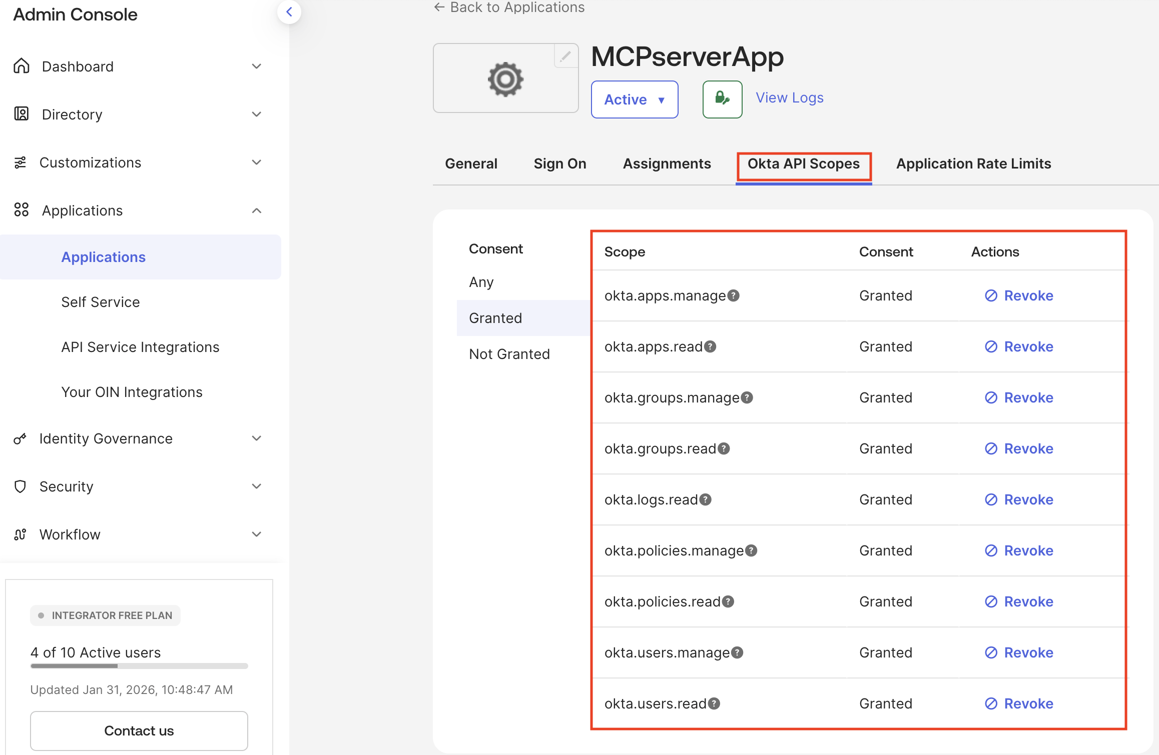 Okta Open Source MCP Server data flow diagram