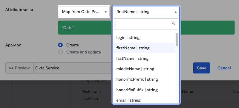 Displays the map attribute dialog.