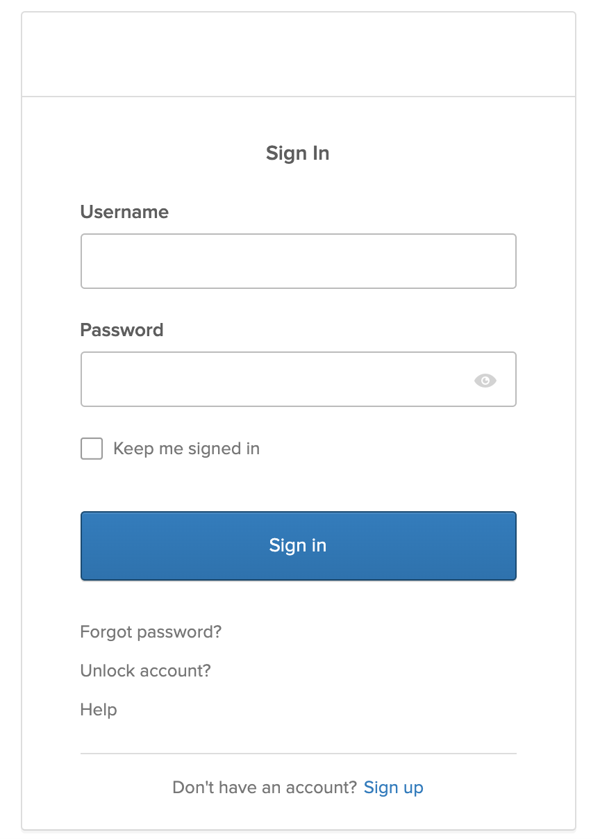 Sign-In Widget